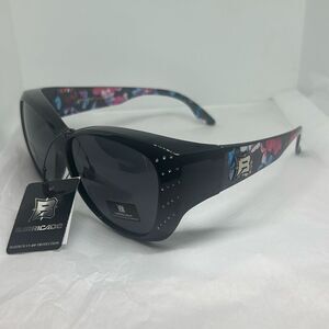Barricade PZ-BAR617 Women’s Sunglasses – Floral Rhinestone Detail | Butterfly Ov